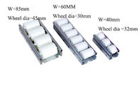 إطار الألومنيوم المسار البلاستيك العجلات القابلة لإعادة التدوير عرض 60 مم مع بكرات PE 60-A