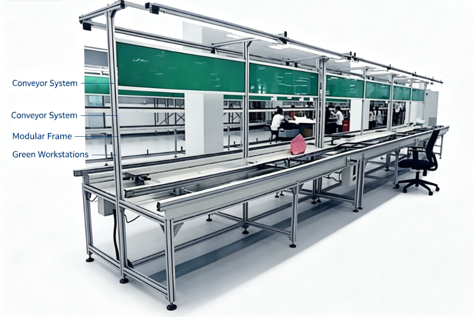 Bilateral Automatic PCB Plug-in Line | DIP Dual Side Insertion Assembly Conveyor