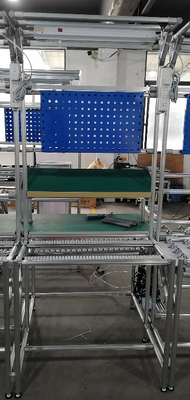 محطة عمل خفيفة ذات ملف ألومنيوم ESD مع Pegboard و Flow Rack ونظام الإضاءة
